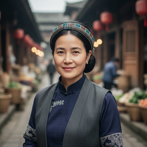 AI-generated illustration representing the Yongnan Zhuang people
