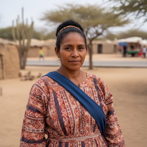 AI-generated illustration representing the Wayuu people