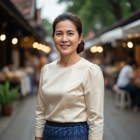 AI-generated illustration representing the Southern Thai people