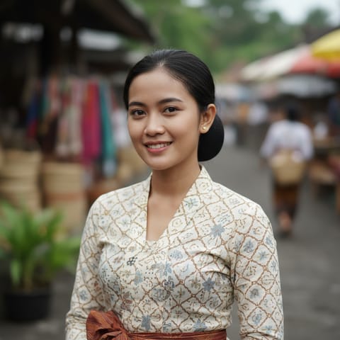 AI-generated illustration representing the Balinese people