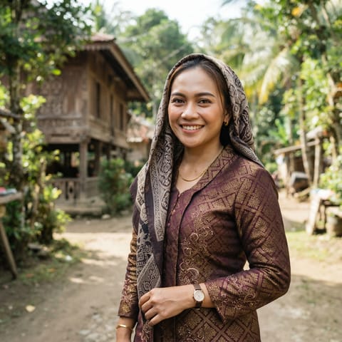 AI-generated illustration representing the North Sumatran Malays people