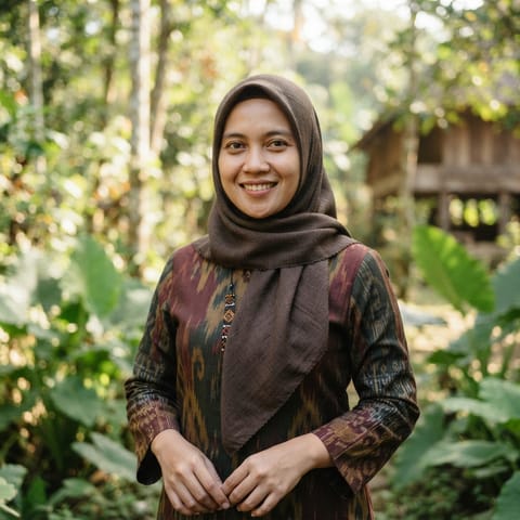 AI-generated illustration representing the Lampung Abung people