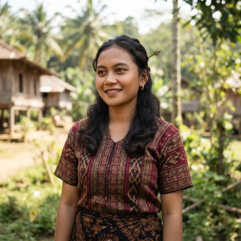 AI-generated illustration representing the Lampung Pubian people