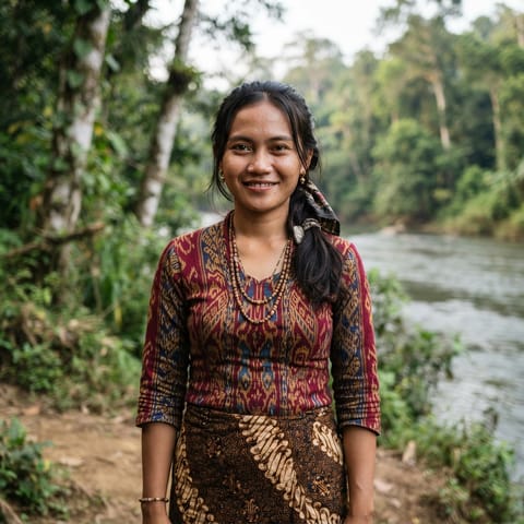 AI-generated illustration representing the Lematang people