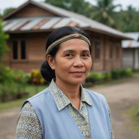 رسم توضيحي مُولَّد بالذكاء الاصطناعي يمثّل شعب Mentawai