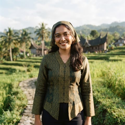 AI-generated illustration representing the Minangkabau people