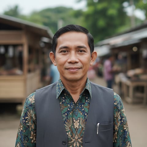 Ilustración generada por IA que representa al pueblo Talang Mamak