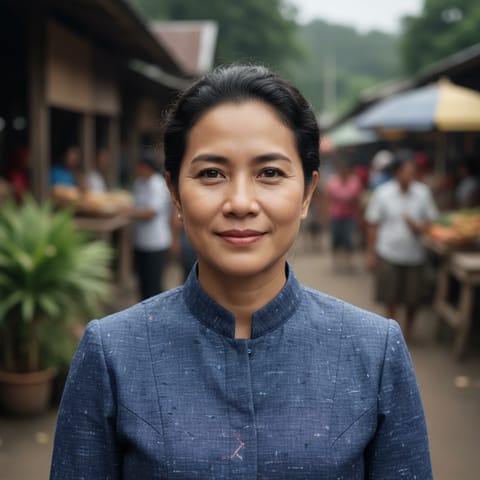 AI-generated illustration representing the Ahe Dayak people