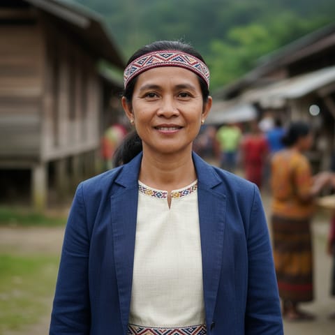 AI-generated illustration representing the Kendayan Dayak people