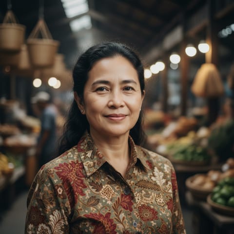 AI-generated illustration representing the Lawangan people