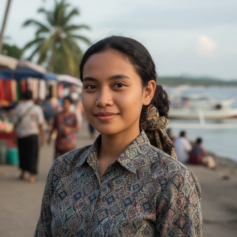 AI-generated illustration representing the Nusa Laut people