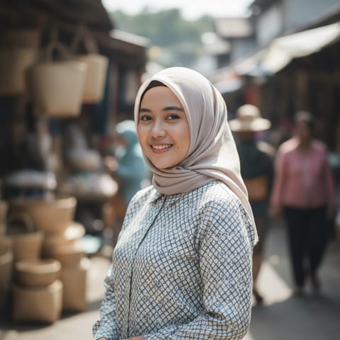 AI-generated illustration representing the Sasak people