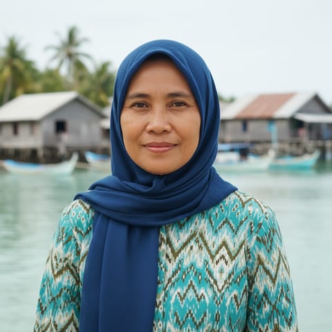 AI-generated illustration representing the Bajau people