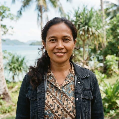 AI-generated illustration representing the Banggai people