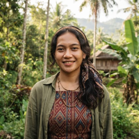 AI-generated illustration representing the Muna people