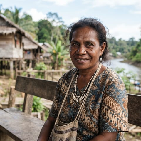 AI-generated illustration representing the Warembori people