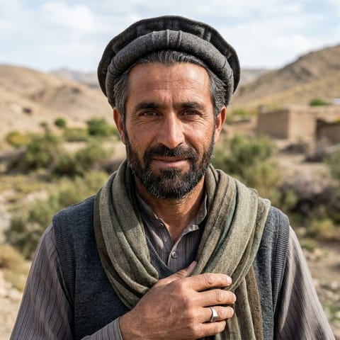 AI-generated illustration representing the Western Baloch people