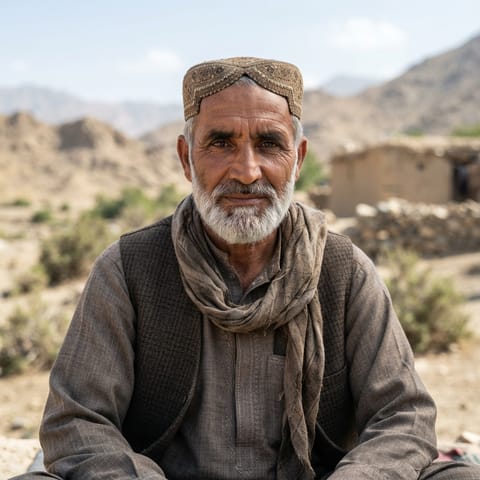 AI-generated illustration representing the Brahui people