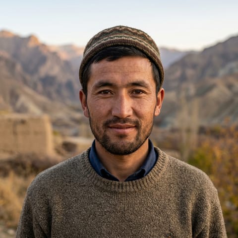 AI-generated illustration representing the Hazaras people