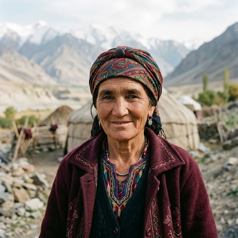 AI-generated illustration representing the Kyrgyz people