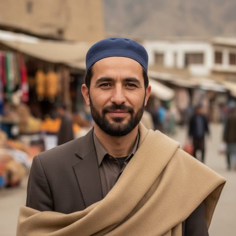 AI-generated illustration representing the Ashkuni Nuristani people
