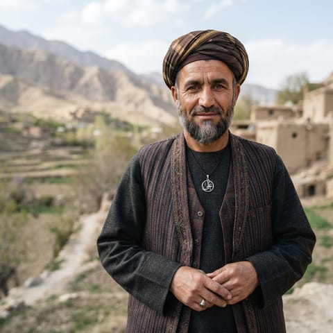 AI-generated illustration representing the Qizilbash people