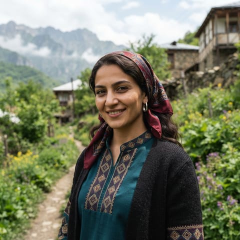 AI-generated illustration representing the Tsakhur people