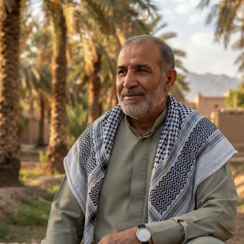 AI-generated illustration representing the Iranian Arabs people