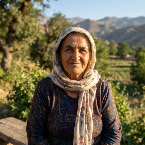 AI-generated illustration representing the South Azeri people