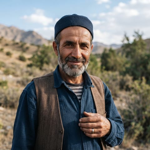 AI-generated illustration representing the Khalaj people