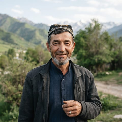 AI-generated illustration representing the Uyghurs people