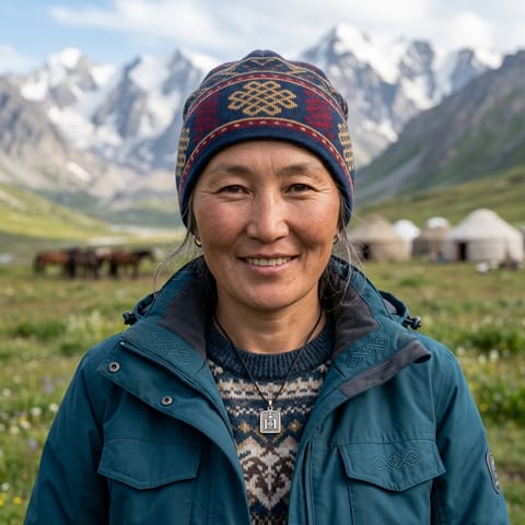 AI-generated illustration representing the Khalka Mongols people
