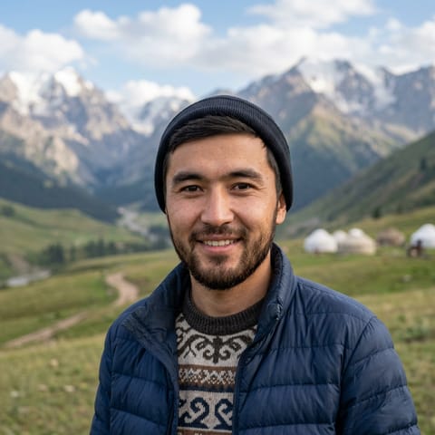AI-generated illustration representing the Kyrgyz people