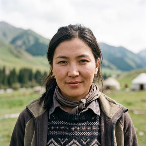 AI-generated illustration representing the Sart-Kalmyk people