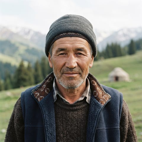 AI-generated illustration representing the Turkmen people