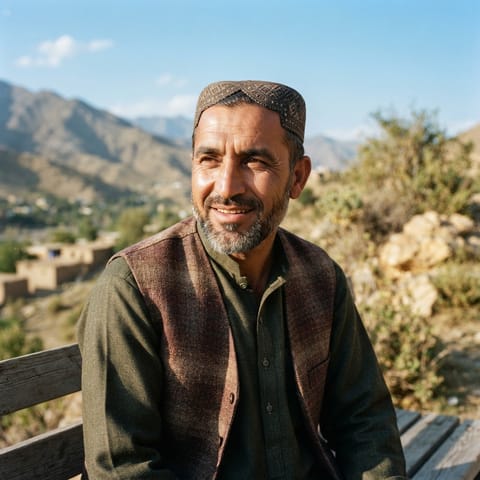 AI-generated illustration representing the Hazaras people