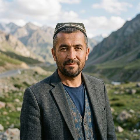 AI-generated illustration representing the Tajiks people