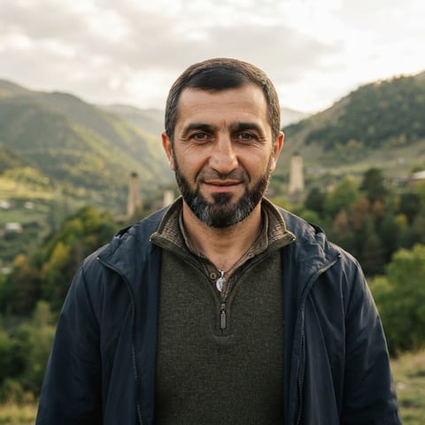 AI-generated illustration representing the Ingush people