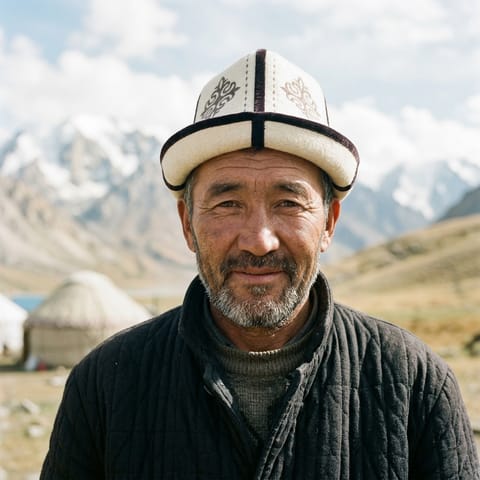 AI-generated illustration representing the Kyrgyz people