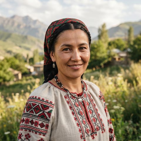AI-generated illustration representing the Meadow Mari people
