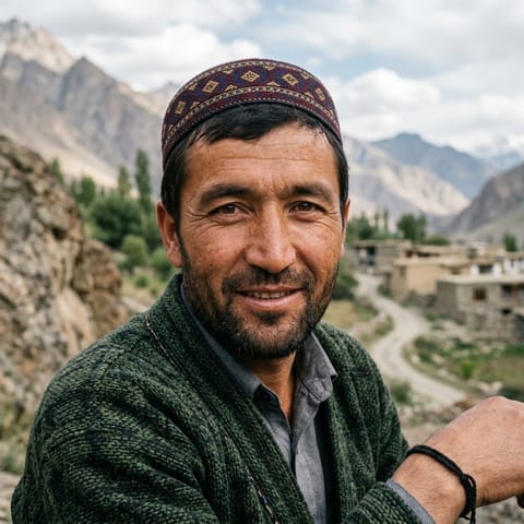 AI-generated illustration representing the Turkmen people