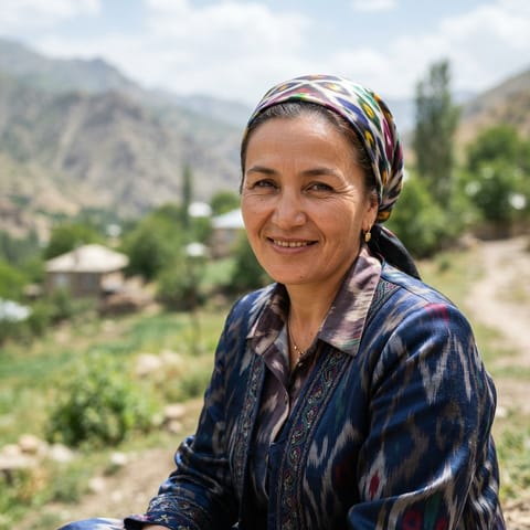 AI-generated illustration representing the Uzbeks people