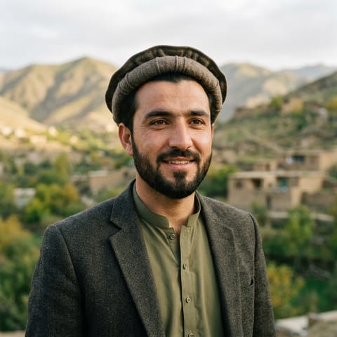 AI-generated illustration representing the Afghans people