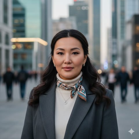 AI-generated illustration representing the Kazakh people