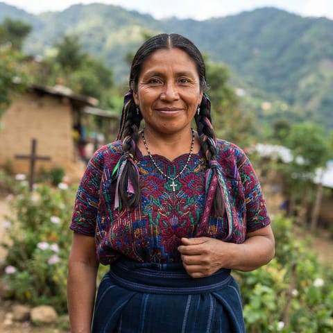 AI-generated illustration representing the Aguacatec people