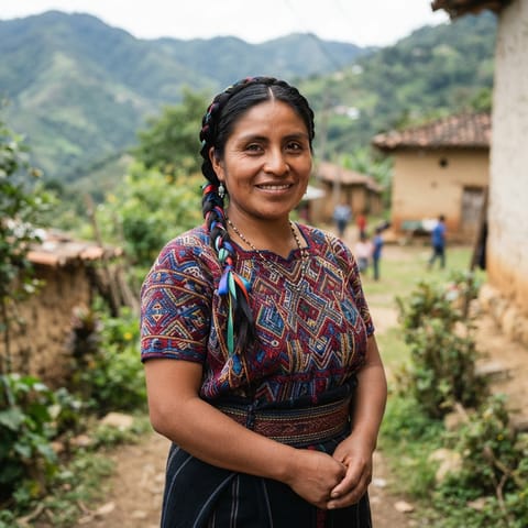 AI-generated illustration representing the Chuj people