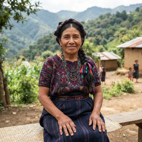 AI-generated illustration representing the Ixil people