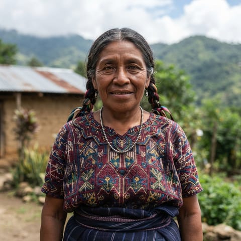 AI-generated illustration representing the Tajumulco Mam people