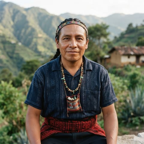 AI-generated illustration representing the Sacapulteco people