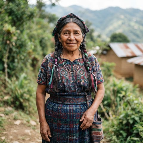 AI-generated illustration representing the Tacaneco Mam people